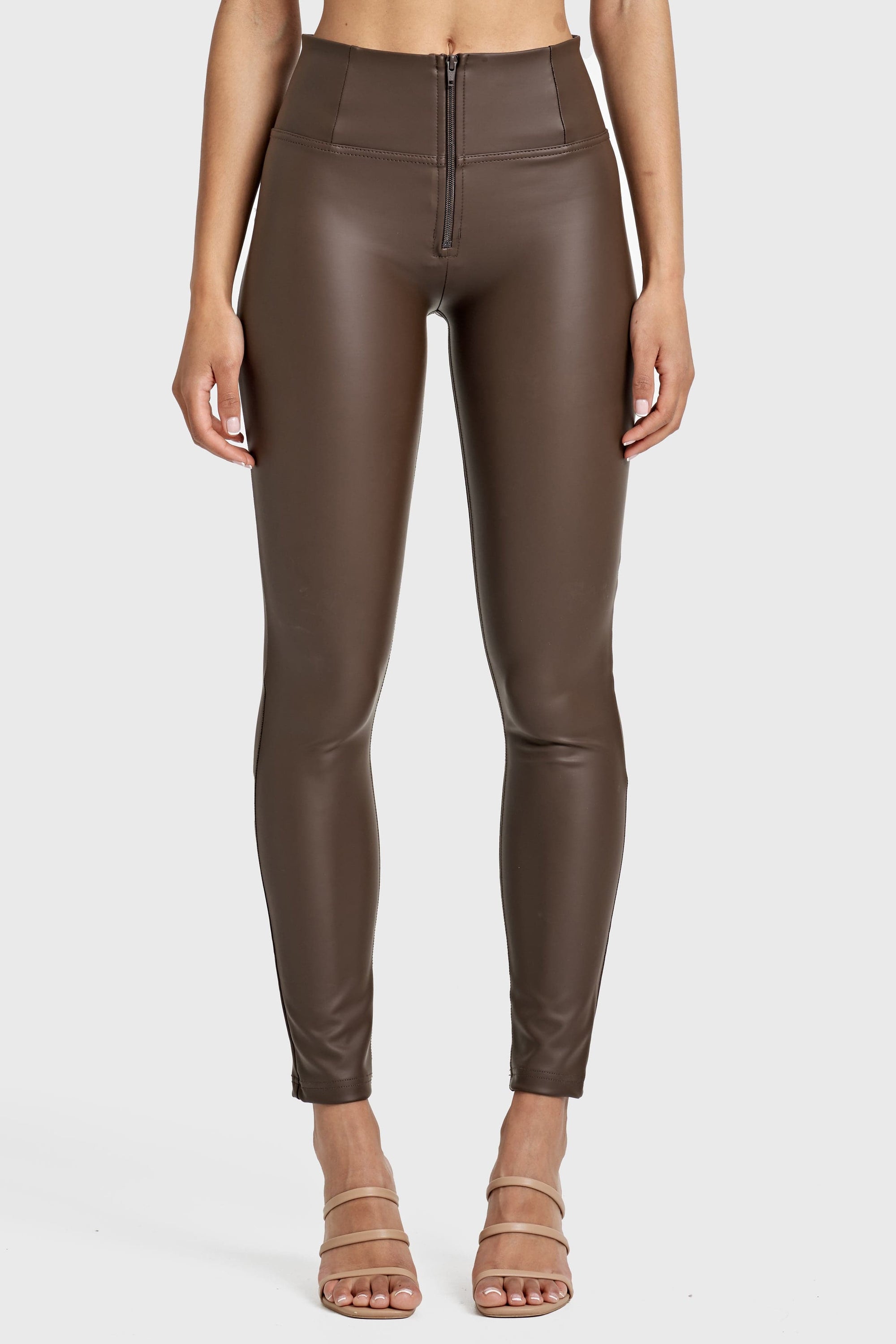WR.UP® Faux Leather - High Waisted - Full Length - Chocolate 8