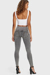 WR.UP® Denim - 3 Button High Waisted - Full Length  - Grey + Yellow Stitching 10