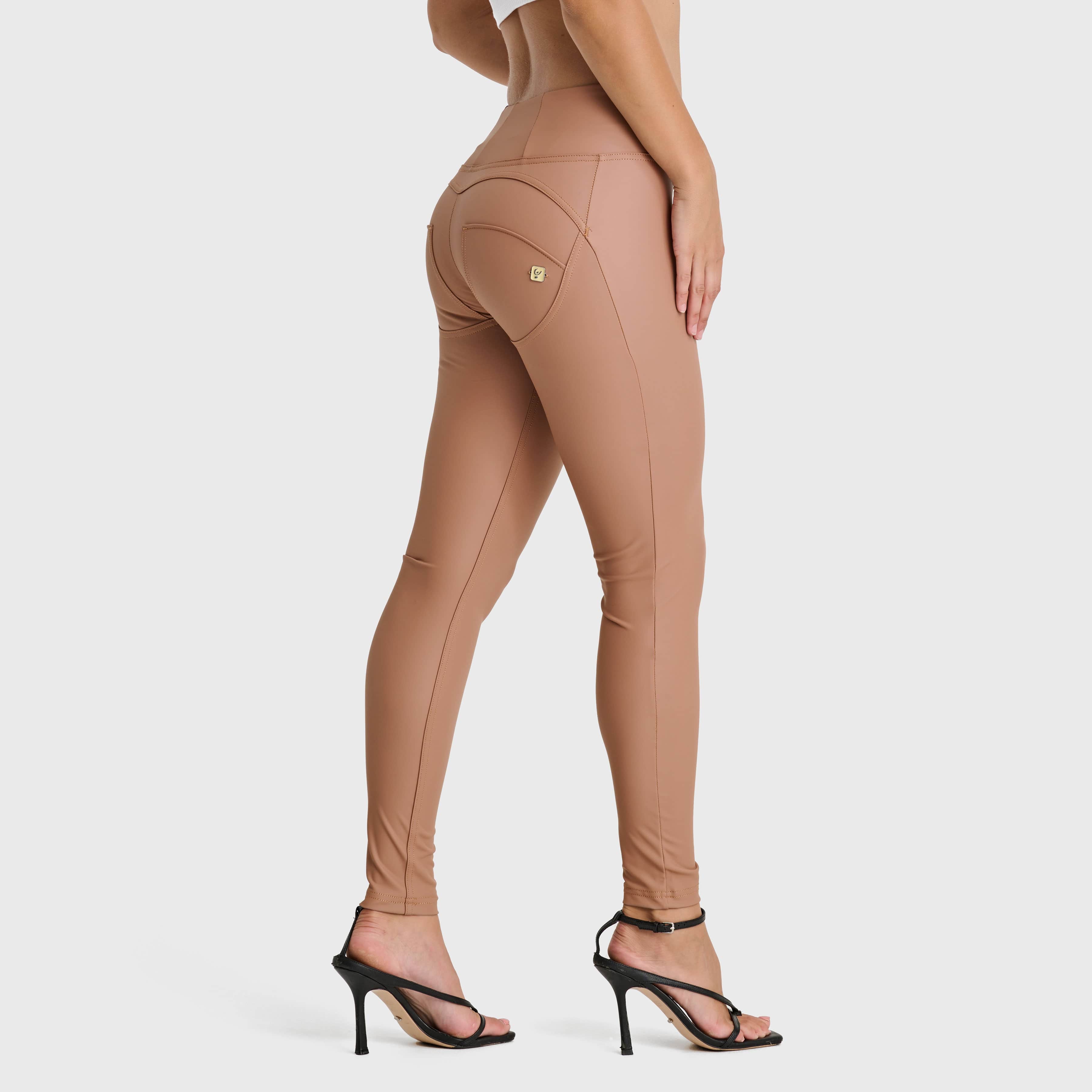 WR.UP® Faux Leather - High Waisted - Full Length - Mocha 2