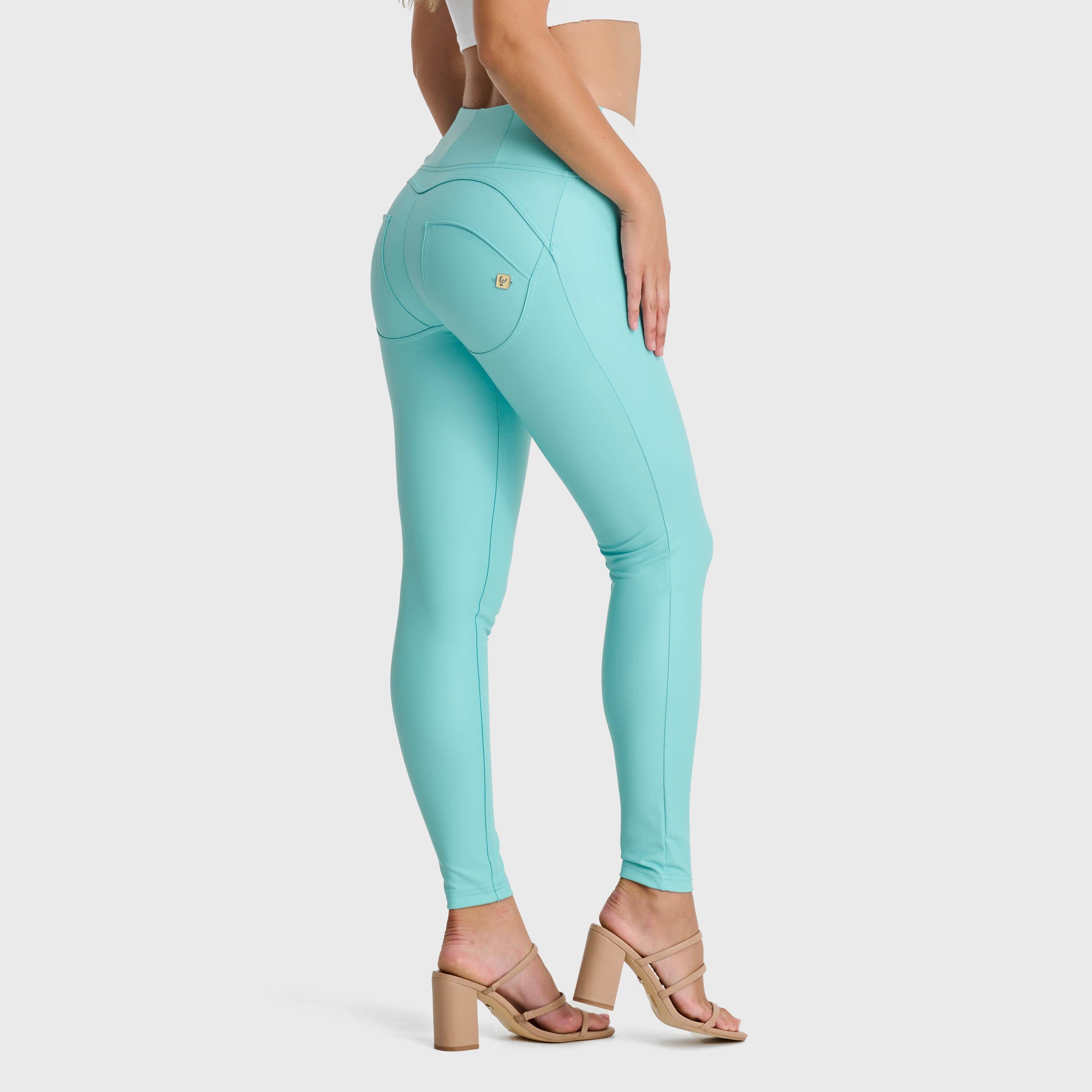 WR.UP® Faux Leather - High Waisted - Full Length - Sky Blue 2