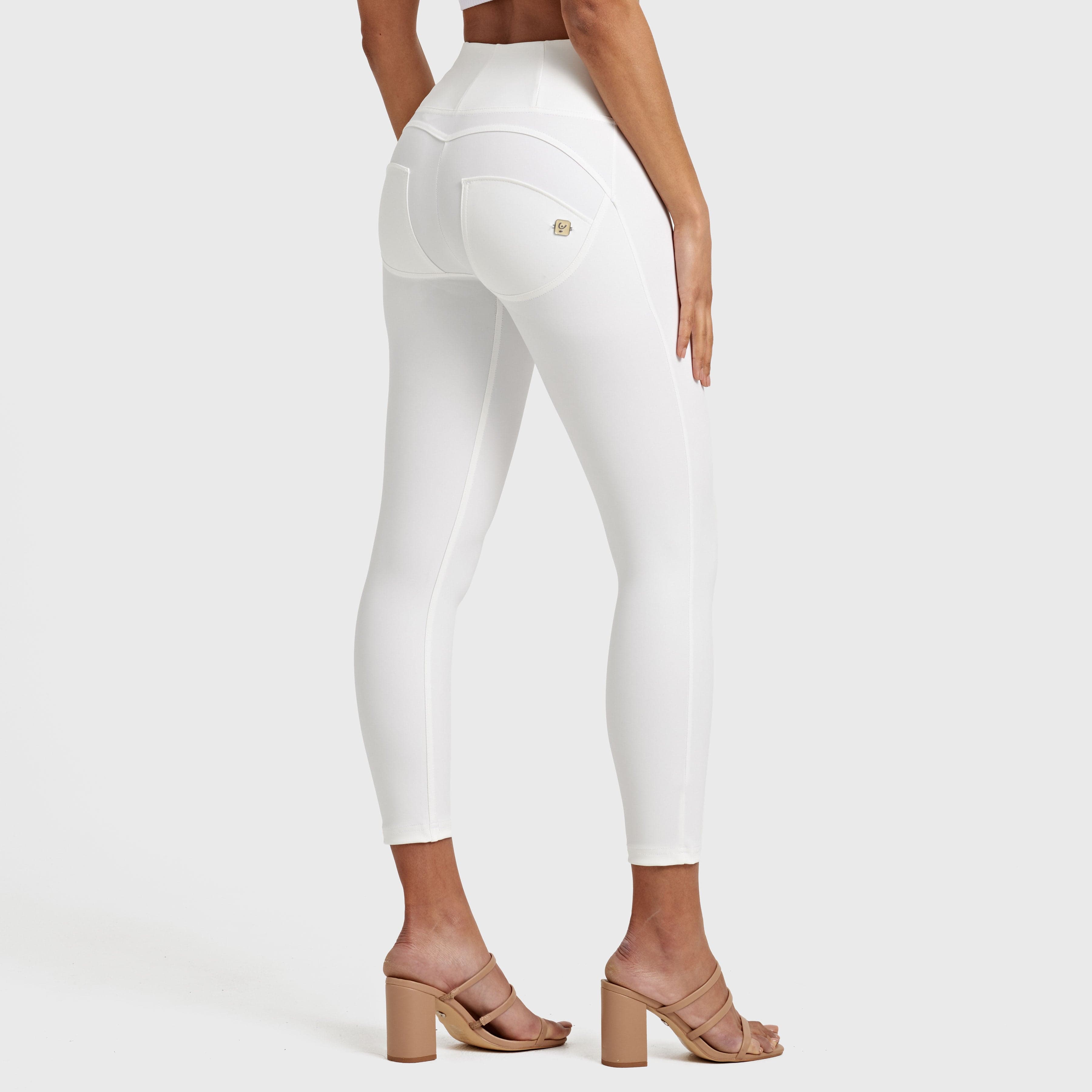 WR.UP® Faux Leather - High Waisted - 7/8 Length - White 1