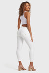 WR.UP® Faux Leather - High Waisted - 7/8 Length - White 5