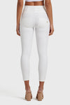 WR.UP® Faux Leather - High Waisted - 7/8 Length - White 4