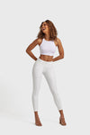 WR.UP® Faux Leather - High Waisted - 7/8 Length - White 6