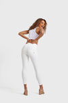 WR.UP® Faux Leather - High Waisted - 7/8 Length - White 7