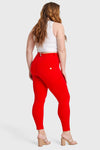 WR.UP® Curvy Fashion - High Waisted - 7/8 Length - Red 6