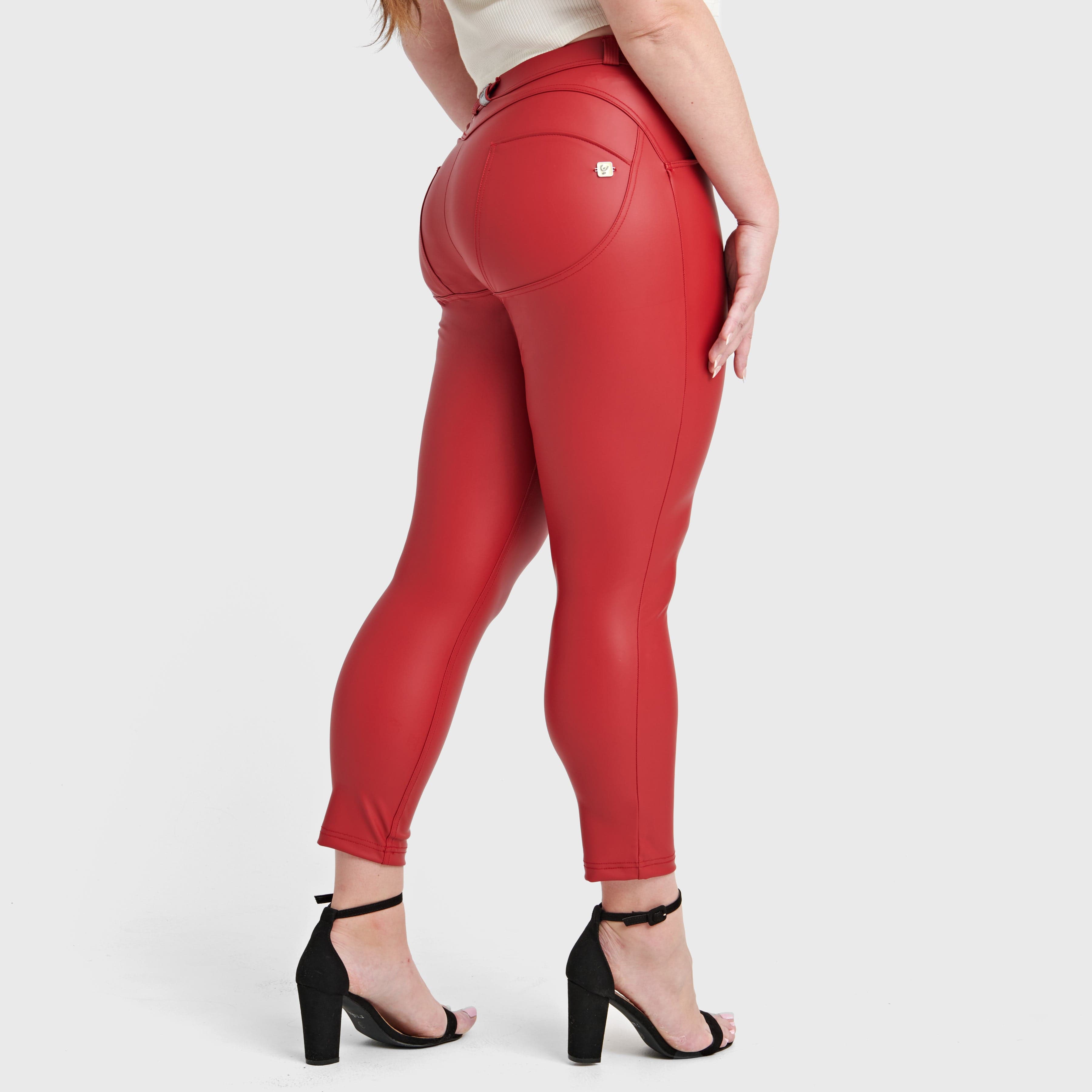 WR.UP® Curvy Faux Leather - High Waisted - 7/8 Length - Red 1