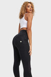 WR.UP® Denim With Front Pockets - Super High Waisted - 7/8 Length - Black + Black Stitching 6