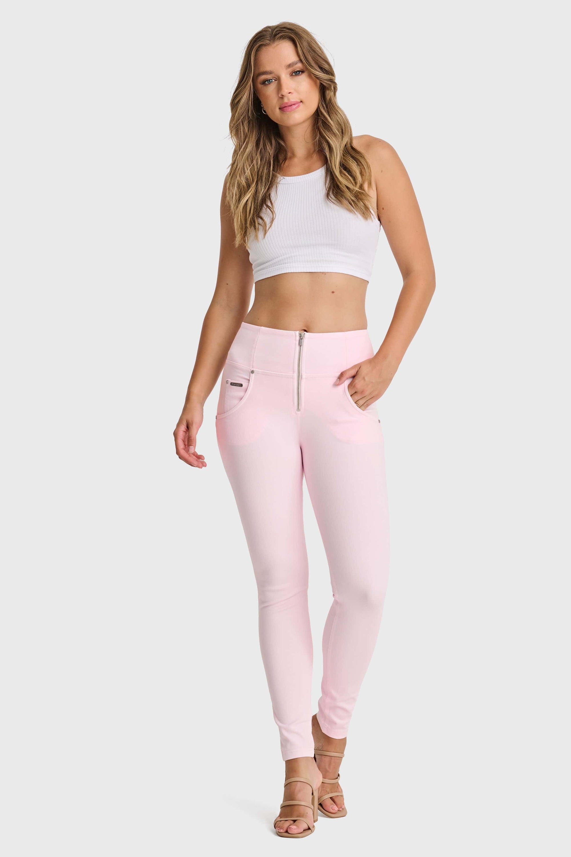 WR.UP® Snug Jeans - High Waisted - Full Length - Baby Pink 9