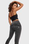 WR.UP® SNUG Jeans - High Waisted - Full Length - Washed Black + Black Stitching 8
