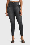 WR.UP® SNUG Curvy Jeans - High Waisted - Full Length - Black + Black Stitching 5
