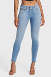 WR.UP® SNUG Jeans - Mid Rise - Full Length - Light Blue + Yellow Stitching 11